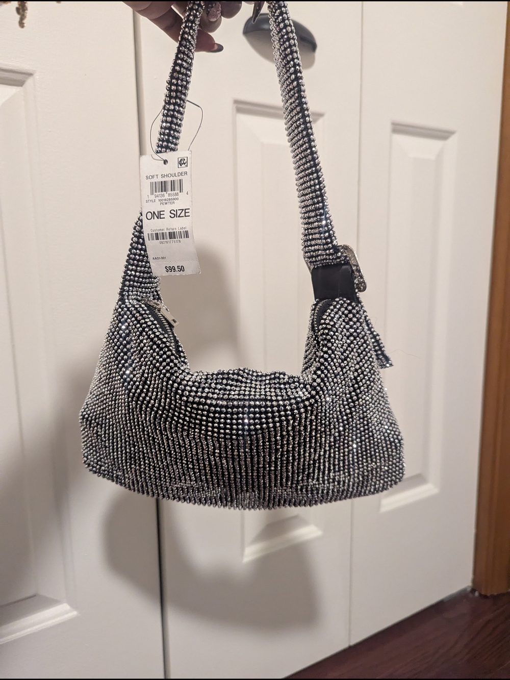 INC International Concepts Black Crystal Mini Shoulder Bag